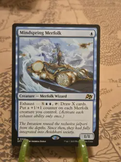 MTG Mindspring Merfolk Aetherdrift Regular Rare NM - Image 1