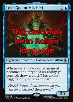 MTG LOKI, GOD OF MISCHIEF EXC - LOKI, DIO DELL’INGANNO 65 - MSH - MAGIC - Image 1