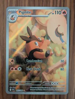 Pokemon TCG Pignite White Flare Card 097/086 (Illustration Rare) Near Mint - Image 1