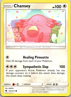 Chansey 152/214 Lost Thunder Pokemon TCG C NM - Image 1