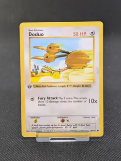 Pokemon Card Doduo Shadowless 1st Edition Base Set Common 48/102 NM/M - Image 1