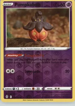 Pumpkaboo 076/203 Common Evolving Skies Pokemon Reverse Holo Near Mint - Image 1