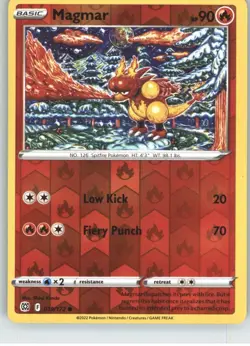 Magmar 019/172 Common Brilliant Stars Pokemon Reverse Holo Near Mint - Image 1