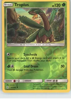 Tropius 12/236 Uncommon Cosmic Eclipse Pokemon Reverse Holo Near Mint - Image 1