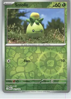 Smoliv 021/182 Common Destined Rivals Pokemon Reverse Holo Near Mint - Image 1