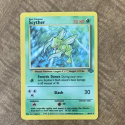 Pokemon Scyther Holo Rare Jungle 10/64 WotC Eng Card 1999 - Image 1