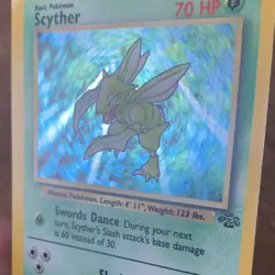 Pokemon Scyther Holo Rare Jungle 10/64 WotC Eng Card 1999 - Image 2