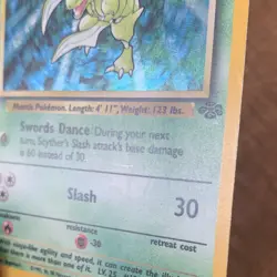 Pokemon Scyther Holo Rare Jungle 10/64 WotC Eng Card 1999 - Image 3