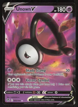 Pokemon TCG SWSH12: Silver Tempest #065/195 Unown V NM - Image 1