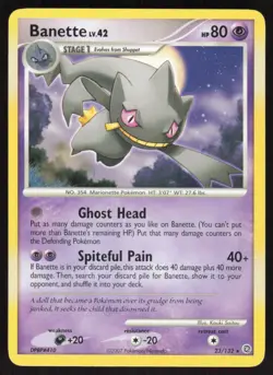 Pokemon TCG Secret Wonders #23/132 Banette LP - Image 1