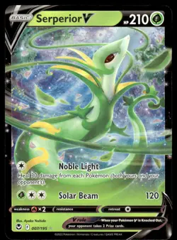 Pokemon TCG SWSH12: Silver Tempest #007/195 Serperior V NM - Image 1