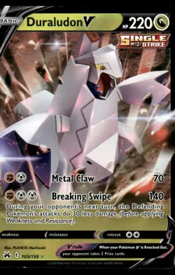Pokemon TCG Crown Zenith #103/159 Duraludon V LP - Image 1