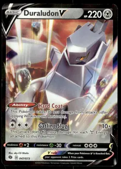 Pokemon TCG Champion's Path #47/73 Duraludon V LP - Image 1