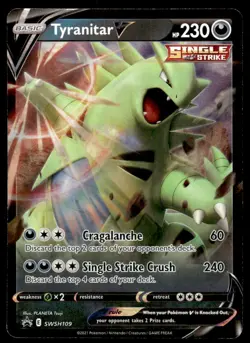 Pokemon TCG SWSH: Sword & Shield Promo Cards #SWSH109 Tyranitar V NM - Image 1