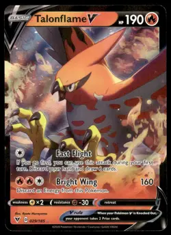 Pokemon TCG SWSH04: Vivid Voltage #029/185 Talonflame V NM - Image 1