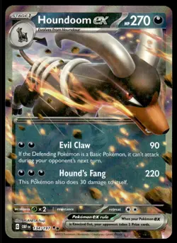 Pokemon TCG Obsidian Flames #134/197 Houndoom ex NM - Image 1