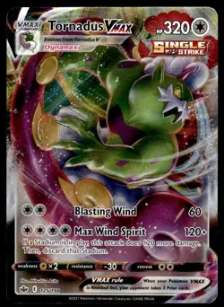 Pokemon TCG SWSH06: Chilling Reign #125/198 Tornadus VMAX NM - Image 1