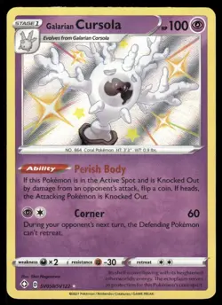 Pokemon TCG Shining Fates #SV050/SV122 Cursola Galarian NM - Image 1
