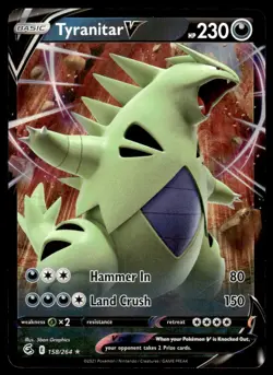 Pokemon TCG Fusion Strike #158/264 Tyranitar V NM - Image 1