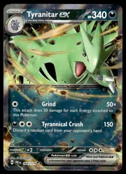 Pokemon TCG Prismatic Evolutions #064/131 Tyranitar ex NM - Image 1