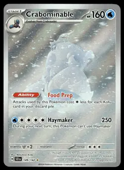 Pokemon TCG Stellar Crown #149/142 Crabominable NM - Image 1