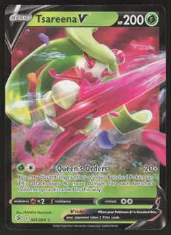 Pokemon TCG SWSH08: Fusion Strike #021/264 Tsareena V NM - Image 1