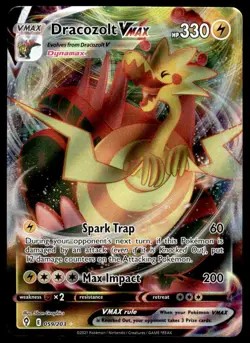 Pokemon TCG SWSH07: Evolving Skies #059/203 Dracozolt VMAX Holo NM - Image 1