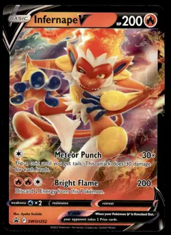 Pokemon TCG SWSH: Sword & Shield Promo Cards #SWSH252 Infernape V Holo NM - Image 1
