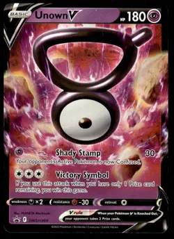 Pokemon TCG SWSH: Sword & Shield Promo Cards #SWSH300 Unown V Holo NM - Image 1