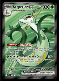 Pokemon TCG SV: Black Bolt #156/086 Serperior EX NM - Image 1