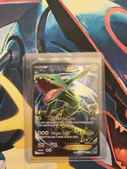 Pokemon Rayquaza EX 104/108 Roaring Skies Full Art Holo ENG 2015 - Image 2