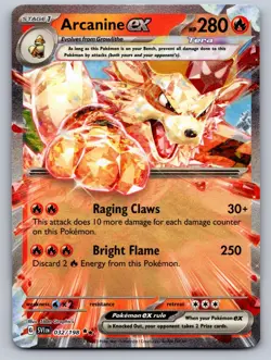Arcanine ex 032/198 Double Rare Scarlet & Violet Near Mint - Image 1
