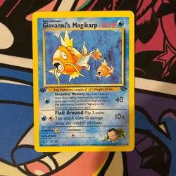 Giovanni's Magikarp 73/132 Common Gym Challenge Pokemon 1st Edition HP - Image 1