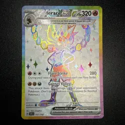 Pokemon TCG Cinderace ex 157/142 Sv07 Stellar Crown UR Full Art Holo 320 HP EN - Image 1