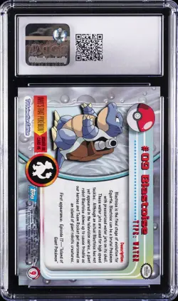 1999 POKEMON TOPPS SERIES 1 - FIRST PRINT - RAINBOW FOIL #9 BLASTOISE CGC 9 - Image 2