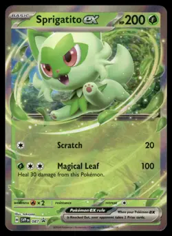 POKEMON SPRIGATITO EX SCARLET & VIOLET PROMO 087 HOLO HOLO PROMO NM/M - Image 1