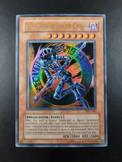 YUGIOH 2004 | DARK MAGICIAN OF CHAOS | IOC-065 | NA OLD PRINT | GOOD (DAMAGED) - Image 1