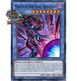 Yugioh! 1x Magician of Dark Chaos - Black Chaos CORI-EN027 Secret Rare 1st Ed NM - Image 1