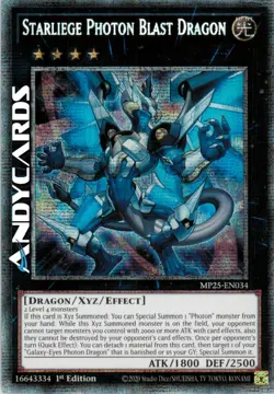 STARLIEGE PHOTON BLAST DRAGON • Rara Starlight • MP25 EN034 • 1Ed • Yugioh! - Image 1