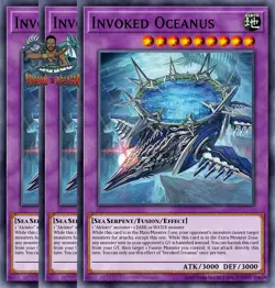 Yugioh! 3x Invoked Oceanus CORI-EN032 Common 1st Ed NM - Image 1