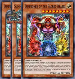 Yugioh! 3x Summoner of the Sacred Beasts CORI-EN008 Super Rare 1st Ed NM - Image 1