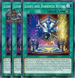 Yugioh! 3x Light and Darkness Ritual CORI-EN044 Common 1st Ed NM - Image 1
