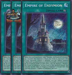 Yugioh! 3x Empire of Endymion BLGG-EN043 Secret Rare 1st Ed NM - Image 1