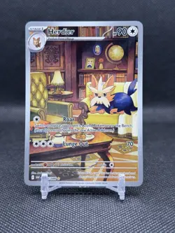 Herdier 155/086 Pokemon TCG SV White Flare Illustration Rare Card - Image 1