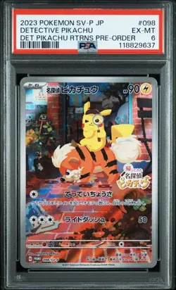 [PSA6] Detective Pikachu Promo Pokemon Card - Image 1