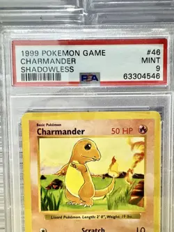 [PSA9] Charmander Charmander English version Pokemon card old back - Image 2