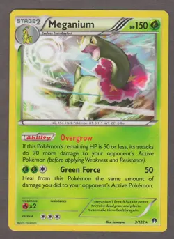 Pokemon Meganium 3/122 BREAKpoint Holo Rare 2016 NM Condition - Image 1