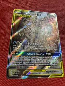 Arceus & Dialga & Palkia GX Alternate Art 221/236 Cosmic Eclipse Pokemon Card - Image 4
