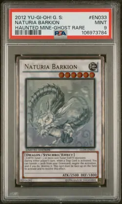Yugioh PSA 9 - Naturia Barkion - GLD5-EN033 - Ghost Rare - Limited Edition - Image 1