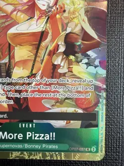 Bandai One Piece More Pizza!! OP07-037 Uncommon Foil Full Art Event EN Cost 1 - Image 5
